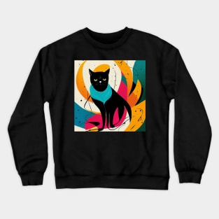 Abstract Cat Crewneck Sweatshirt